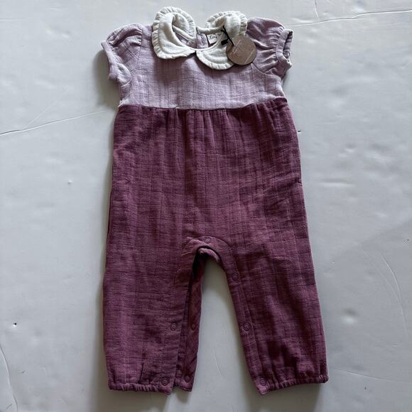 City Mouse Colorblock Romper - Soft Rose, 6-9 Months - NWT - Picture 2 of 6